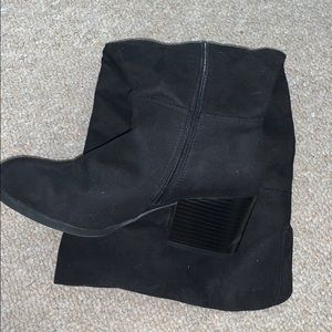 Knee high wide calf black boots